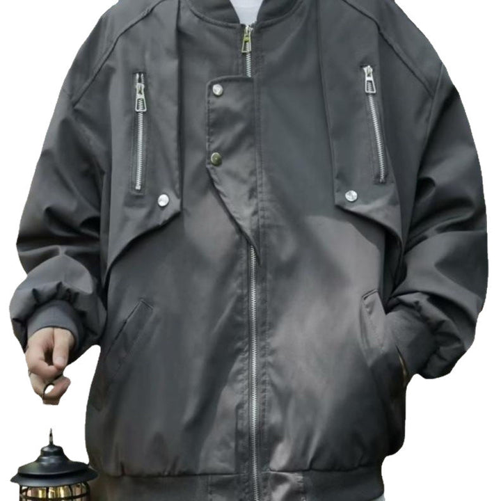Damen modische Bomberjacke mit funktionalen Reißverschlusstaschen und lockerer Passform W&W Mode