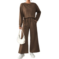 Damen gemütliches Lounge-Set mit strukturiertem Muster WW