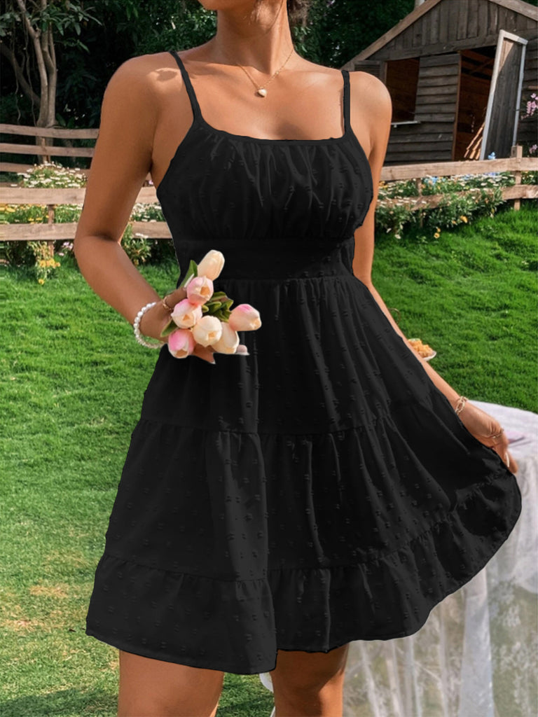 Damen Sommerliches Kleid mit Volantdesign WW