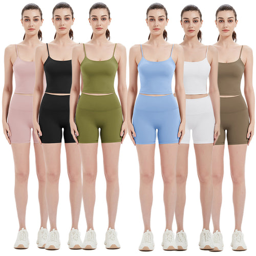 Damen Sportliches Top und Shorts Set WW