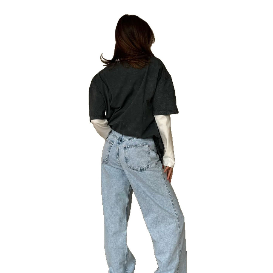 Damen bequemes Oversized T-Shirt mit lässigem Schnitt und einzigartigem Finish WW