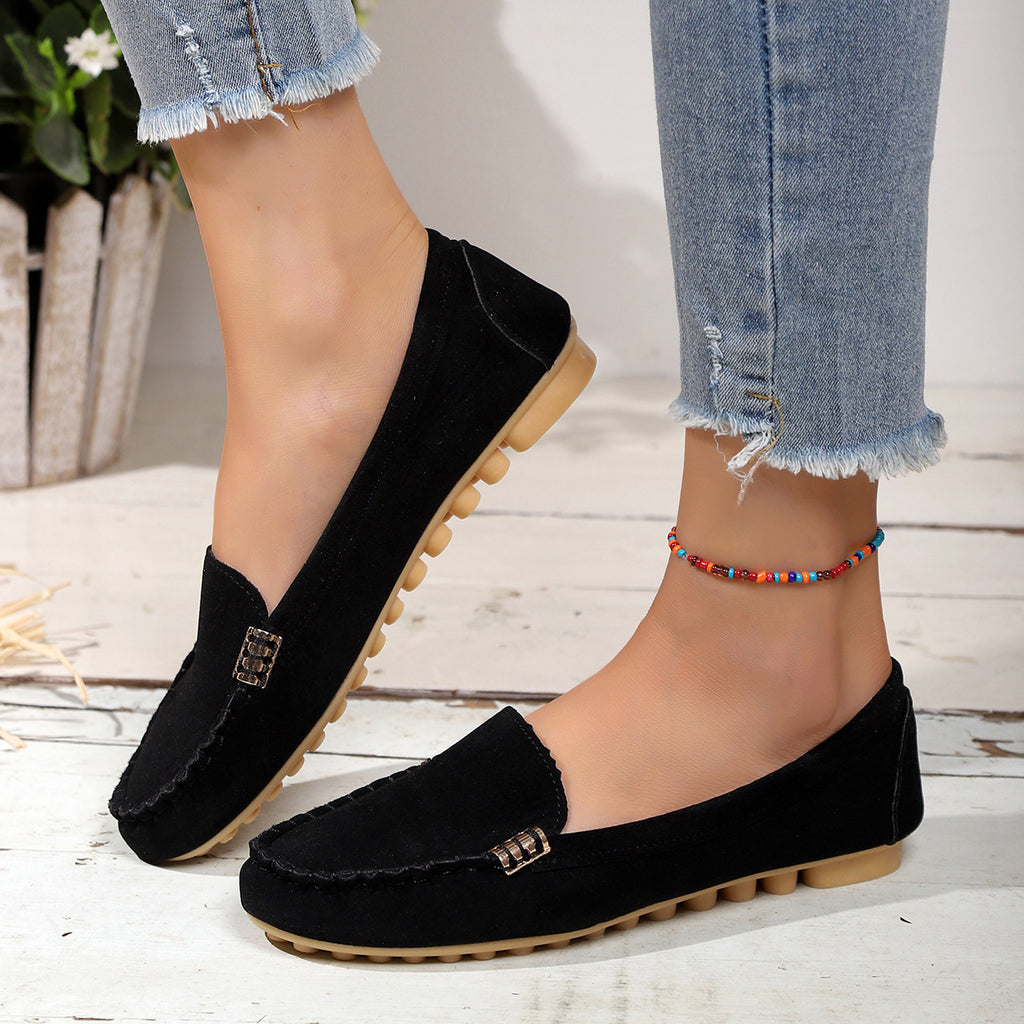 Damen Mokassins mit raffiniertem Zickzackstich und flexibler Sohle WW