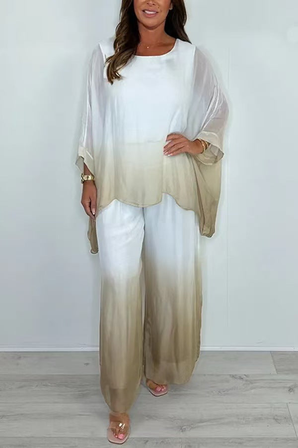 Damen Set aus weichem, fließendem Material mit modischem Ombre-Effekt WW