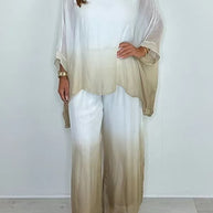 Damen Set aus weichem, fließendem Material mit modischem Ombre-Effekt WW