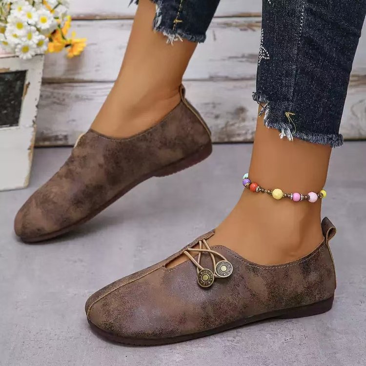 Damen Komfortable und stilvolle Slipper mit dekorativen Schnürdetails W&W Mode