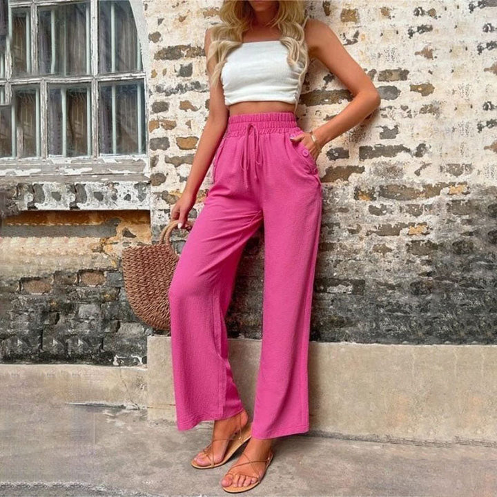 W&W Mode | Farbige Luftige Sommerhosen Damen Mit Weitem Bein Für Frauen