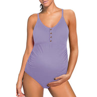 Damen Umstands-Badeanzug mit Knopfdetails WW