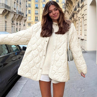 Damen Steppjacke mit großen Taschen und Rundhalsausschnitt WW