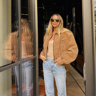 Damen Snacklederjacke mit lässigem Schnitt WW