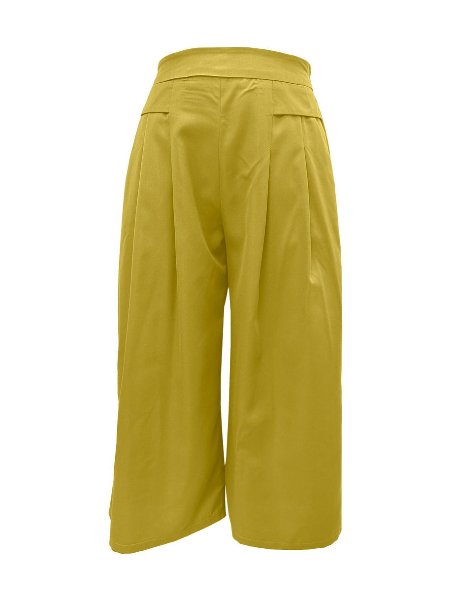Damen Weite Culotte mit eleganten Falten und praktischen Taschen WW
