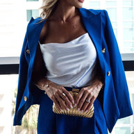 Damen elegantes Blazer- und Hosenensemble WW