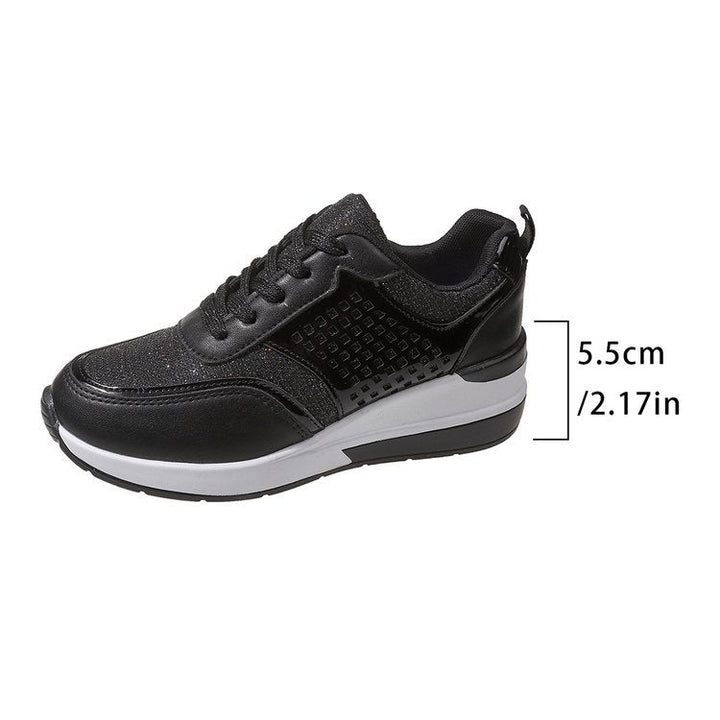 Damen Sneakers mit modischem Metallic-Akzent und atmungsaktiver Dämpfung W&W Mode