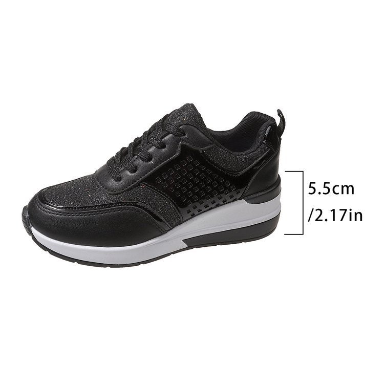 Damen Sneakers mit modischem Metallic-Akzent und atmungsaktiver Dämpfung W&W