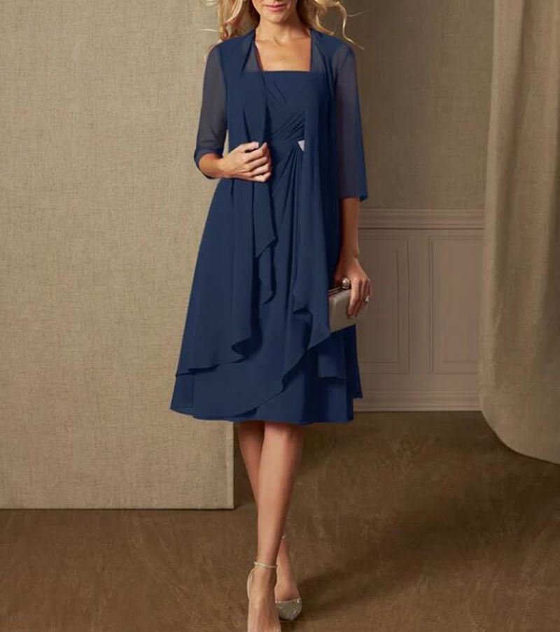 Damen festliches Maxikleid mit einem eleganten Wickeldesign und transparenter Ärmeln WW