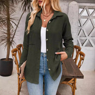 Damen Cardigan mit strukturiertem Rippdesign und übergroßen Knöpfen WW