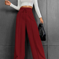 Damen Bequeme und elegante Lounge-Hose mit hohem Bund und praktischen Taschen WW