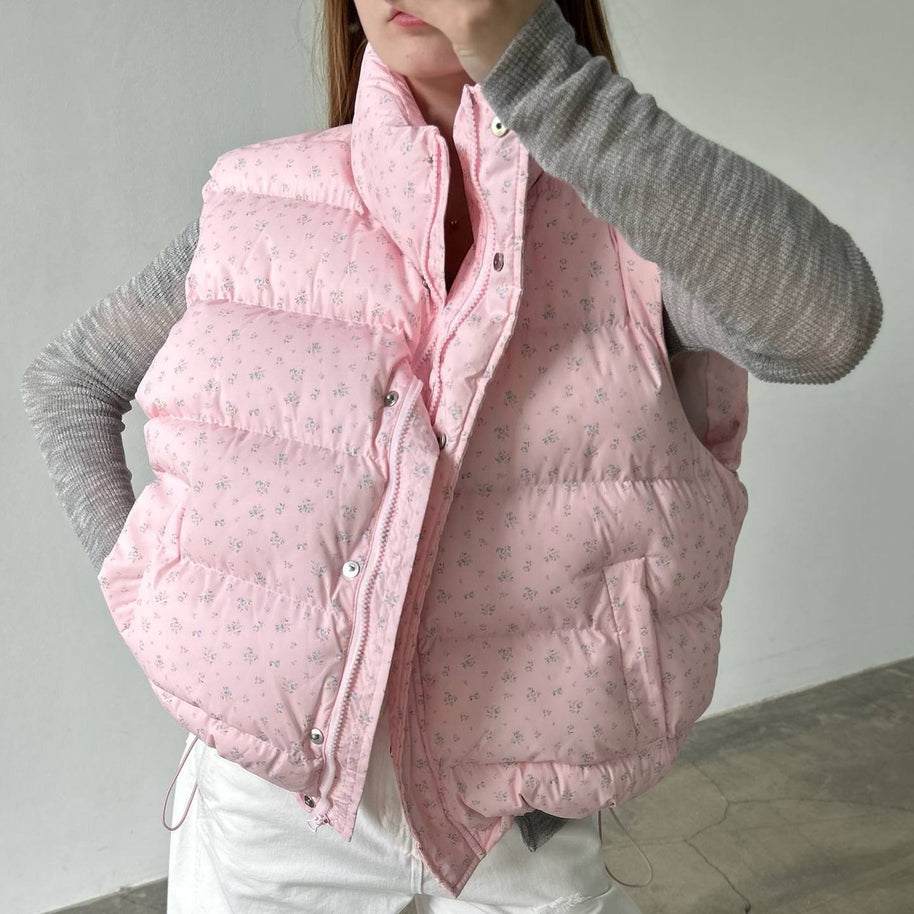 Damen Steppweste mit modischem Kragen und praktischen Taschen WW