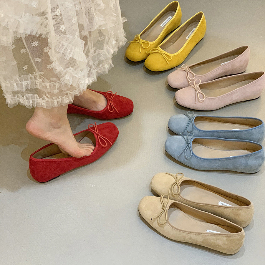 Damen Ballerina-Schuhe mit raffiniertem Schleifenakzent WW