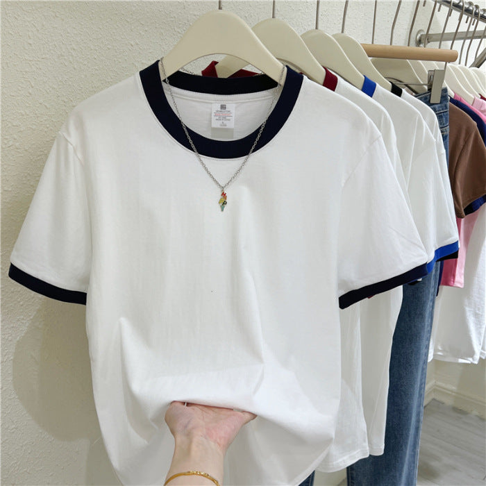 Femme Classic Kontrastbesatz T-Shirt WW