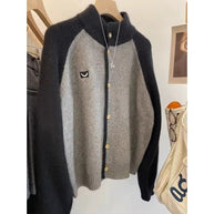 Damen Strickcardigan mit elegantem Kragen und Knopfdetails WW