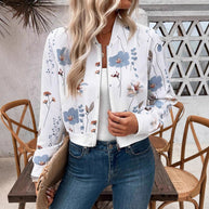 Damen bedruckte Bomberjacke WW