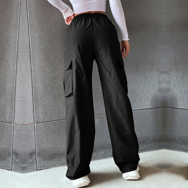 Damen Cargo-Hose mit elastischem Bund und seitlichen Taschen W&W