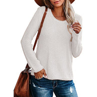 Damen Strickpullover mit strukturiertem Muster und lässigem Schnitt WW