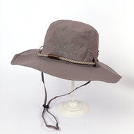 Damen Sonnenhut mit breiter Krempe und integriertem Nackenband WW