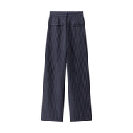 Damen weite Hochbund-Hose mit eleganten Streifen WW