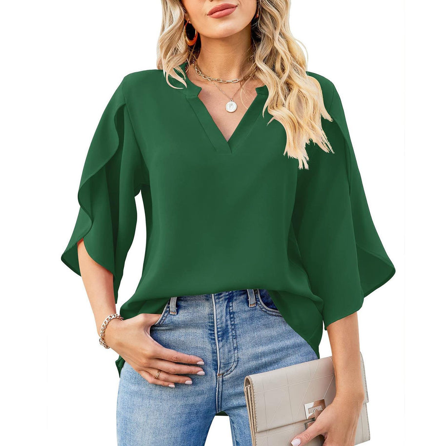 WW | Petal Sleeve Chiffon Shirt