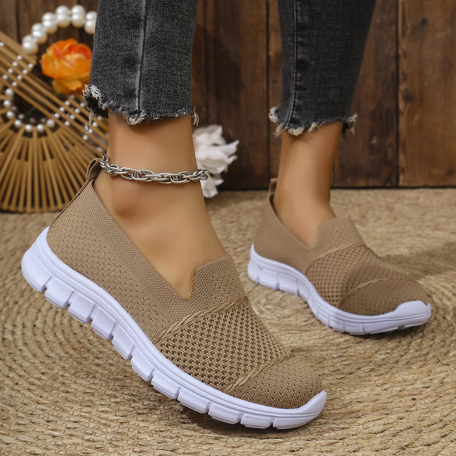 Damen Atmungsaktive Slip-On Sneakers mit flexiblem Sohlenkomfort WW