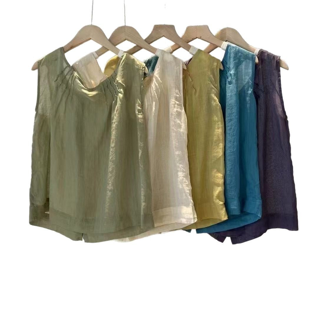 Damen Soft Linen Tank Top W&W Mode