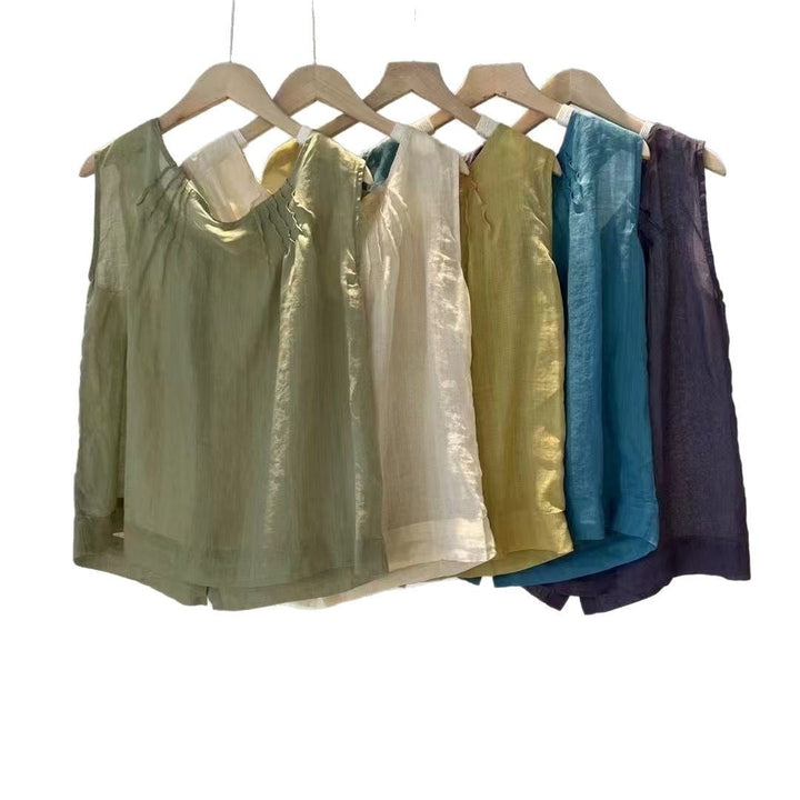 Damen Soft Linen Tank Top W&W Mode