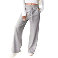 Damen bequeme Freizeithose mit weit geschnittenem Bein und praktischen Taschen WW