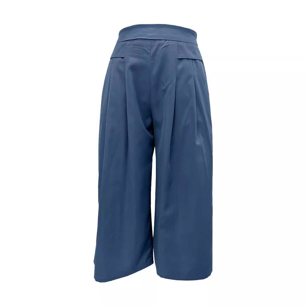 Damen Weite Culotte mit eleganten Falten und praktischen Taschen WW