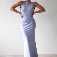Damen Maxikleid im eleganten Satin-Look mit figurbetonendem Schnitt WW