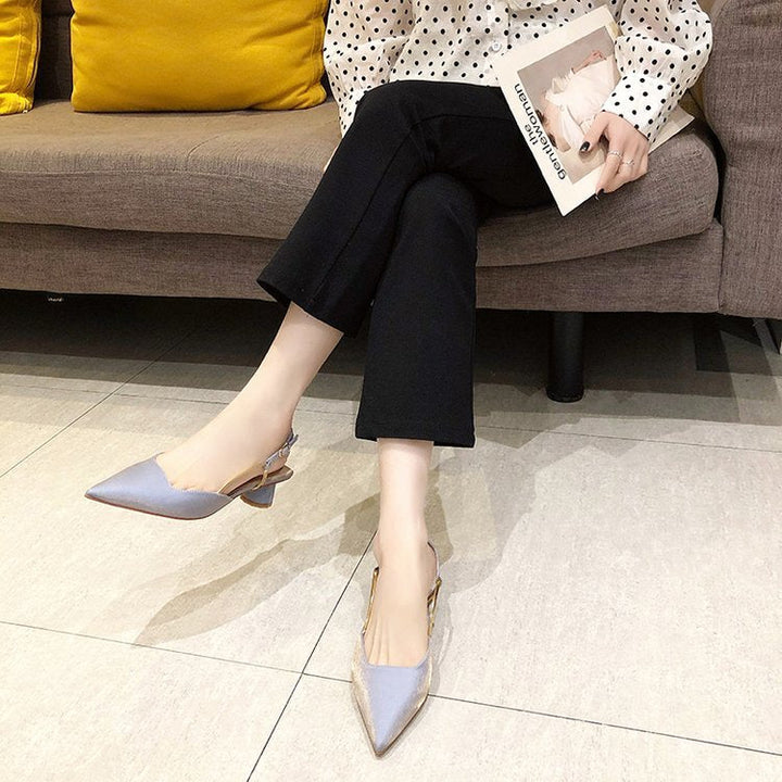 Damen Slingback Pumps mit elegantem Metallverschluss W&W Mode