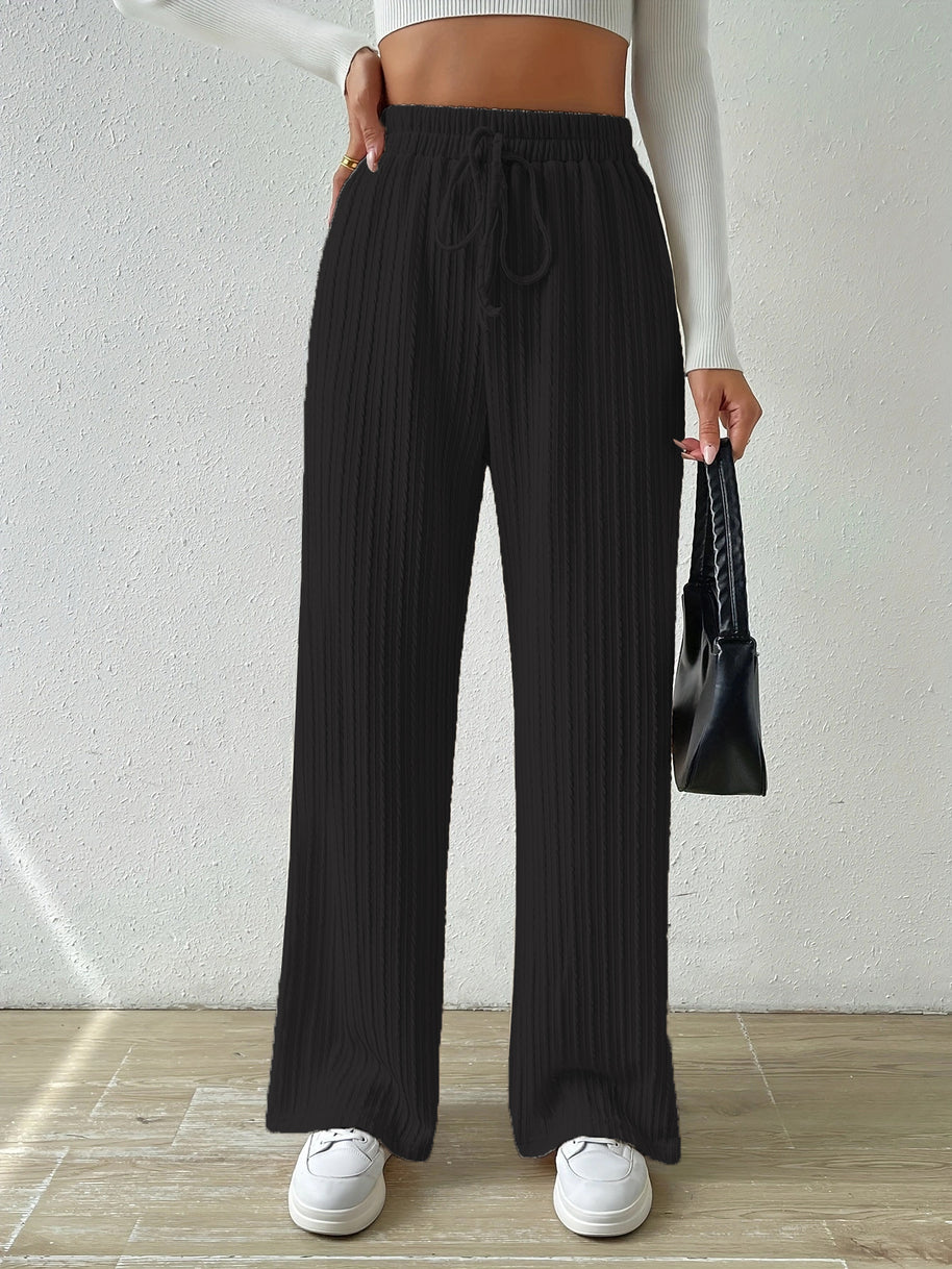 Damen Bequeme Stoffhose mit strukturierter Oberfläche WW