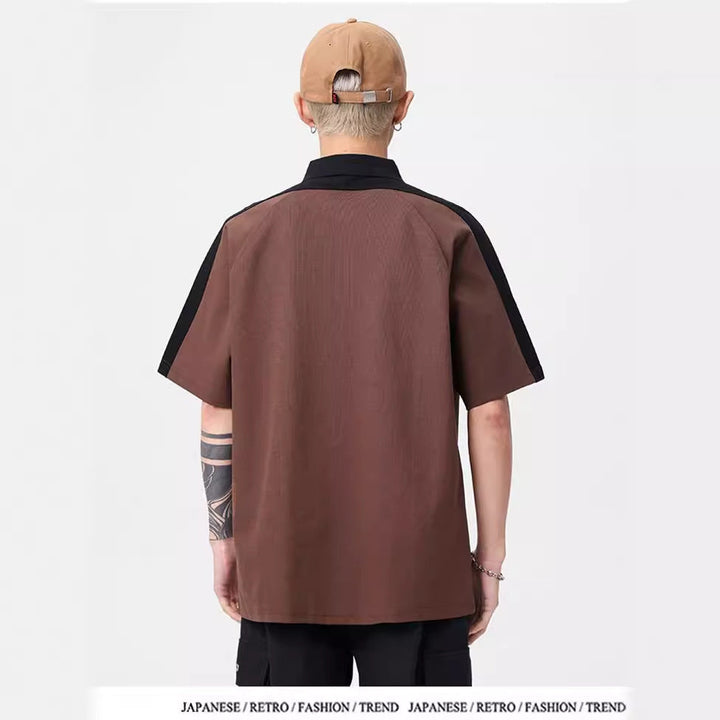 Herren Polo-Shirt mit modernem Strukturdesign und kontrastierenden Akzenten W&W Mode