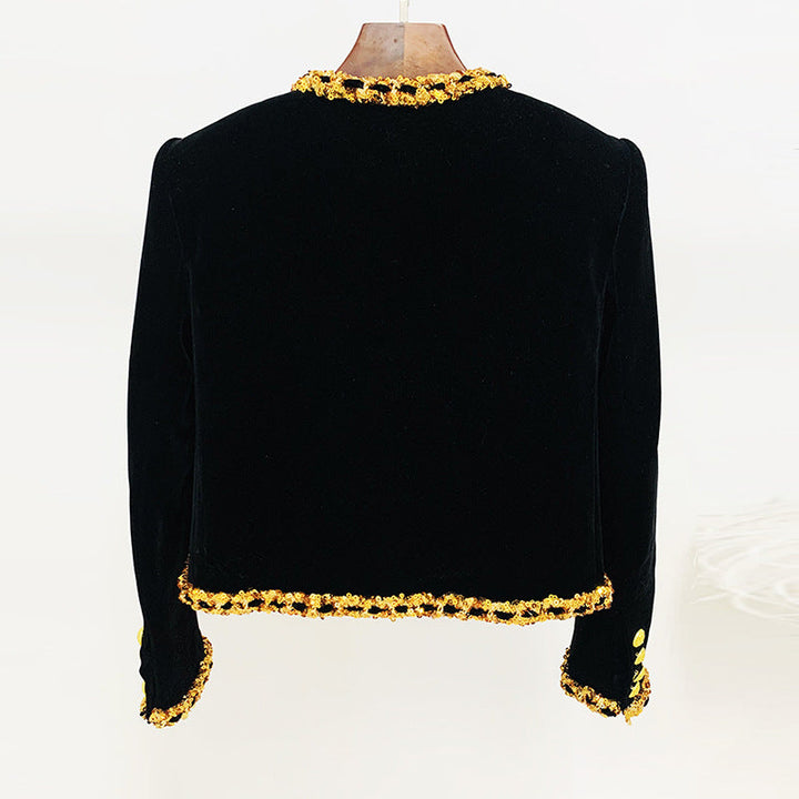 Jacke mit geknöpftem Rundhalsausschnitt