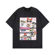 Damen T-Shirt mit angepasstem Powerpuff Girls Grafikdruck WW