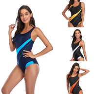 Damen Sportlicher Einteiler Badeanzug mit ergonomischem Schnitt WW