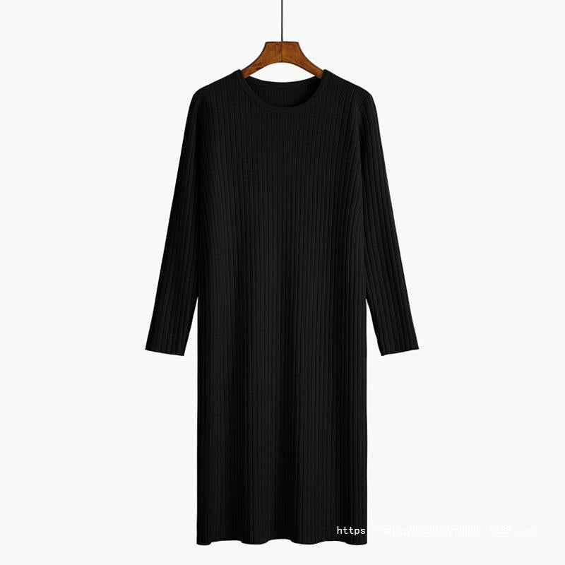 Damen Strickkleid mit feiner Rippenstruktur WW