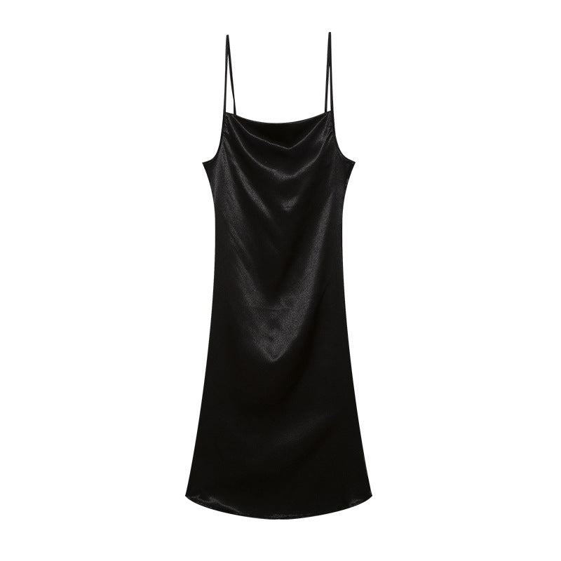 Damen Satin Slip Kleid WW