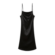 Damen Satin Slip Kleid WW