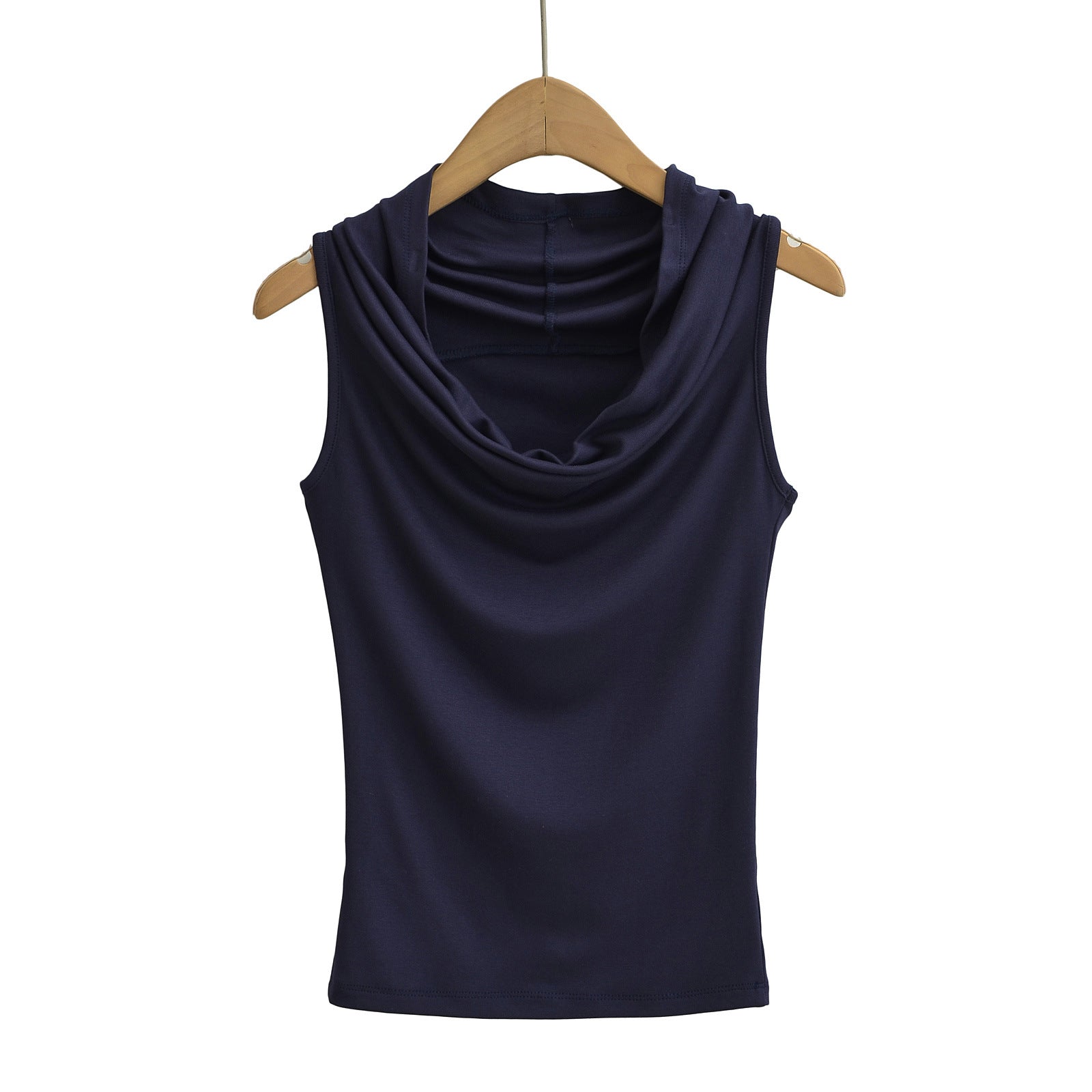 Damen ärmelloses Cowl-Top aus weichem, elastischem Material WW