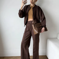 Damen Sportliche Freizeitjacke und weite Hose WW