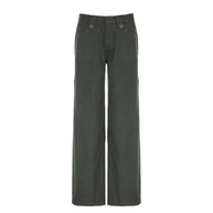 Damen weite Cargo-Hosen mit praktischen Taschen und engem Bund WW