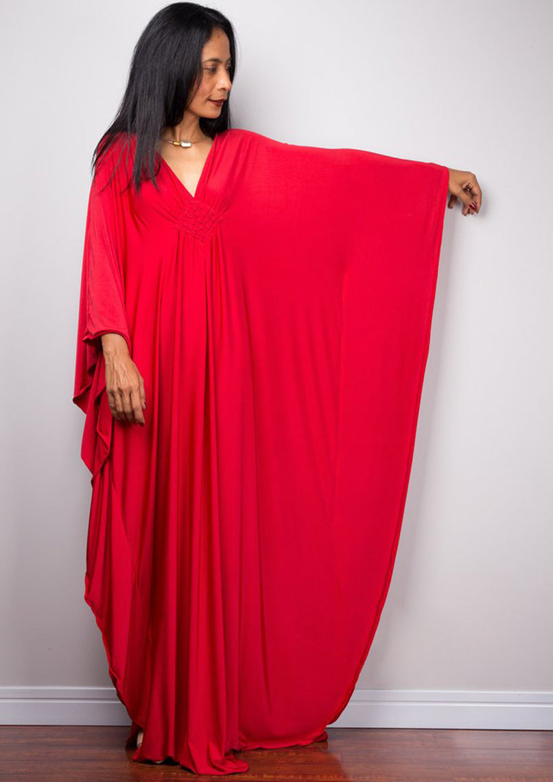 Damen elegantes Maxi-Kleid mit weitem Schnitt WW