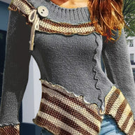 Damen Strickpullover mit kunstvollem Design und eleganten Details WW